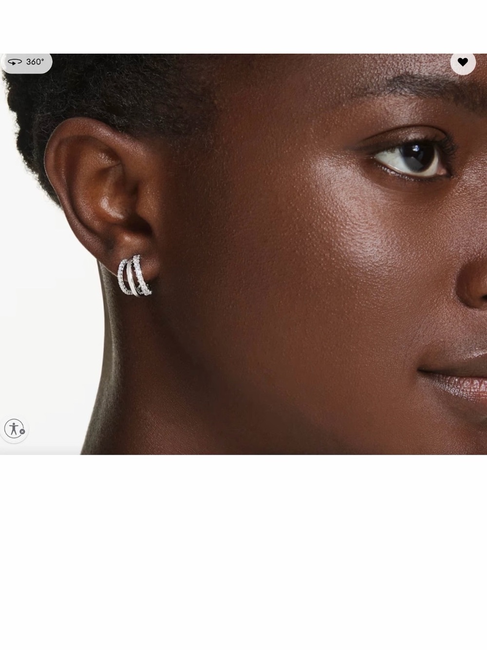 Swarovski Hyperbola Hoop Earrings - Picture 2 of 8